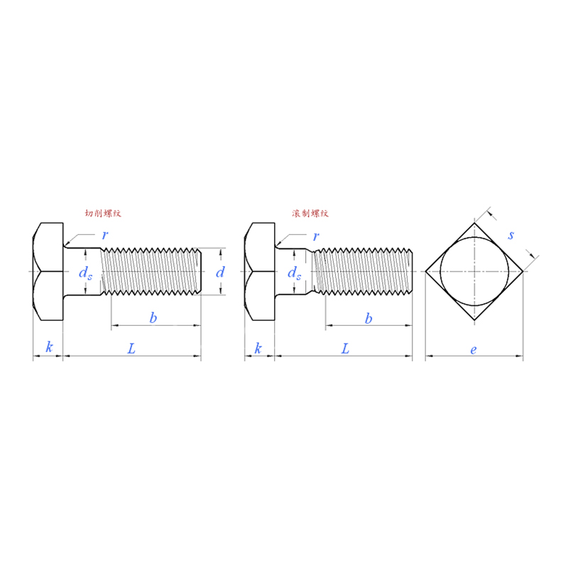 ASME/ANSI B18.2.1 (T1):1996 Square Head Bolt