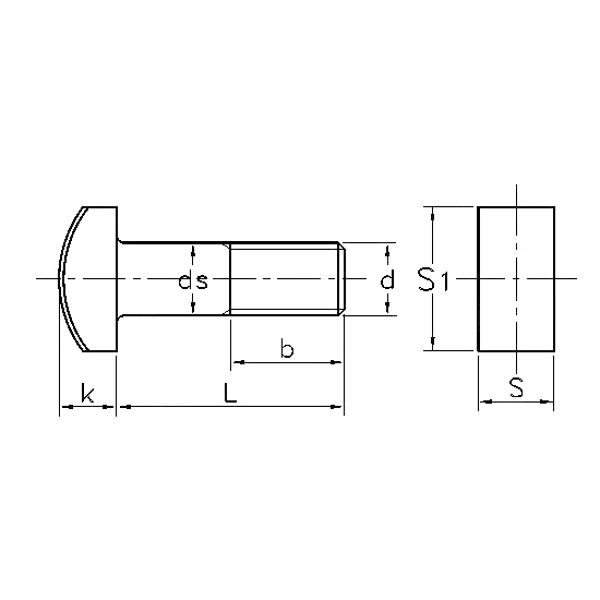 ASME/ANSI B18.5:2008 T-Head Bolt