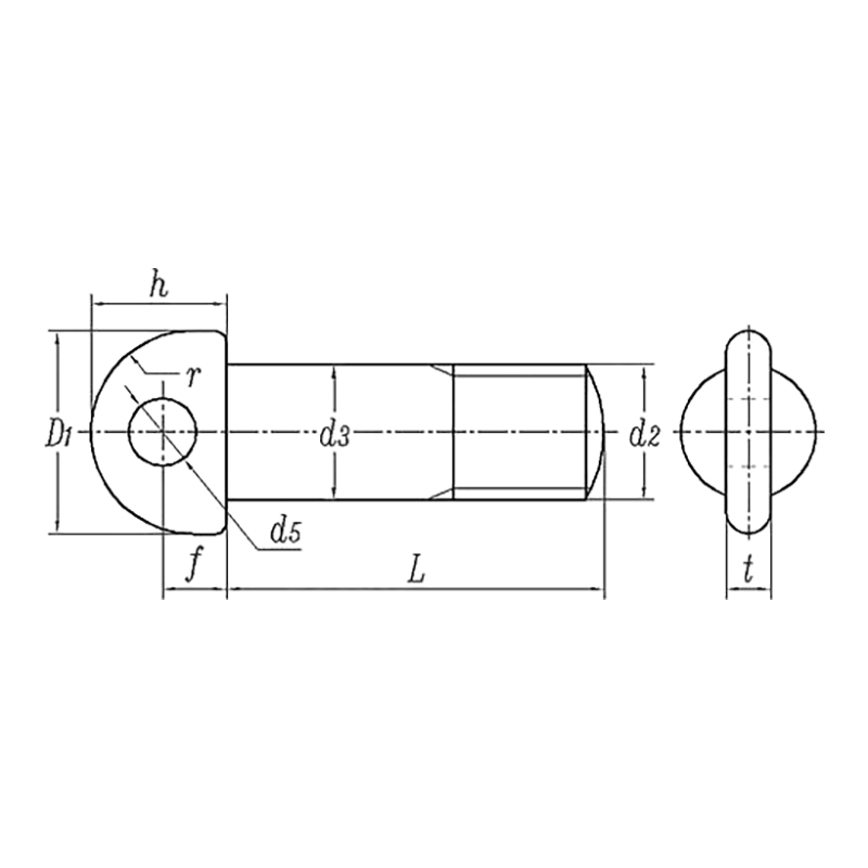 JIS B 2801:1996 Type C Eye Shackle Bolt