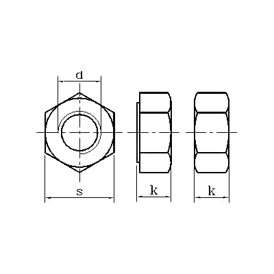 ASME/ANSI B18.2.2 (T6):2010 Heavy Hexagon Nut