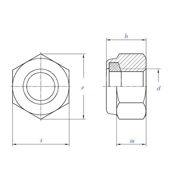 ASME B18.16.6 (NE):2017 NE Type Nylon Insert Lock Nut