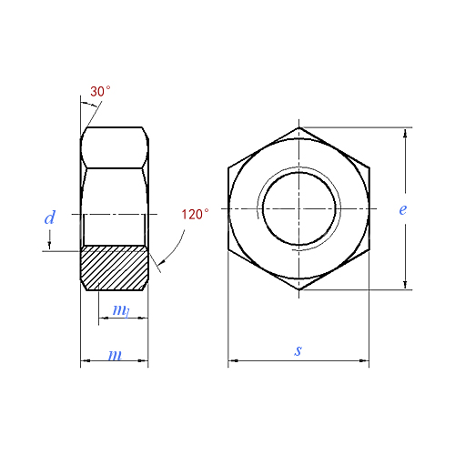 DIN 6915:1999 High Strength Heavy Hexagon Nut