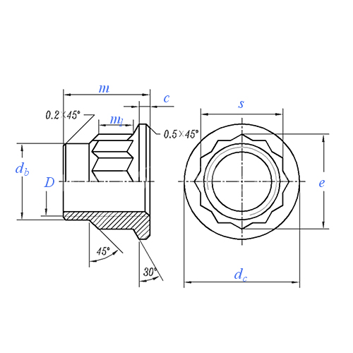 JB /T 6687:1993 12-Point Flange Nut