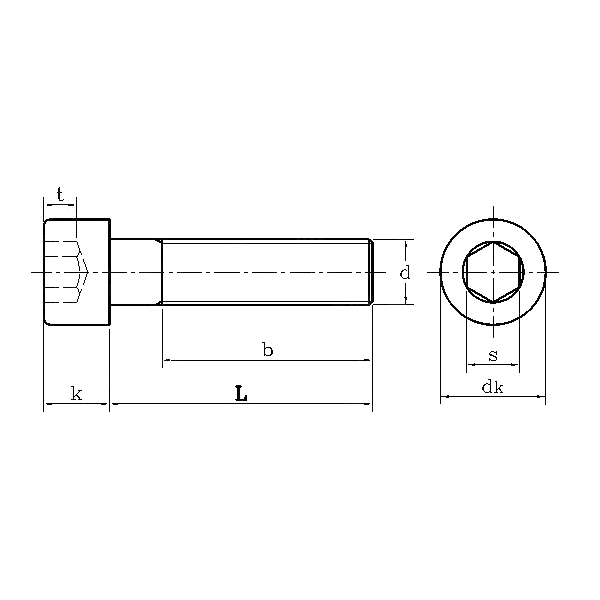 ASME/ANSI B18.3:1986 Socket Head Cap Hex Socket Screw
