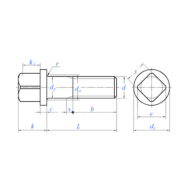 DIN 478:2016 Square Head Bolt