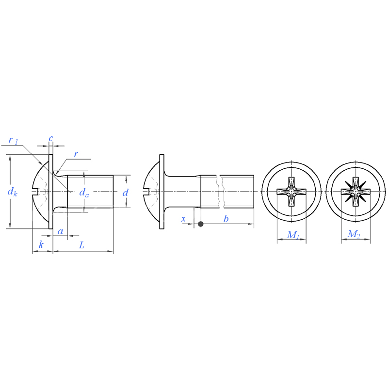 DIN 967:2018 Pan Head Phillips Screw
