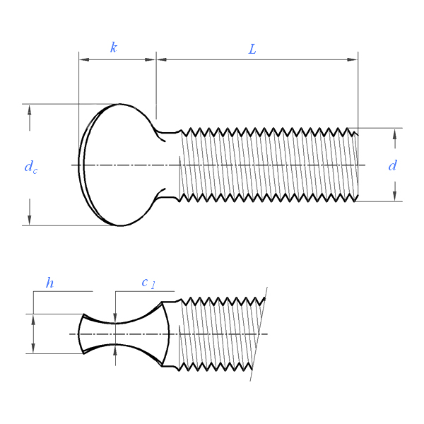 ASME/ANSI B18.17:1968 Square Wing Wing Screw