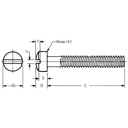 ASME/ANSI B18.6.3 (T21):2010 Oval Fillister Head Slotted Screw