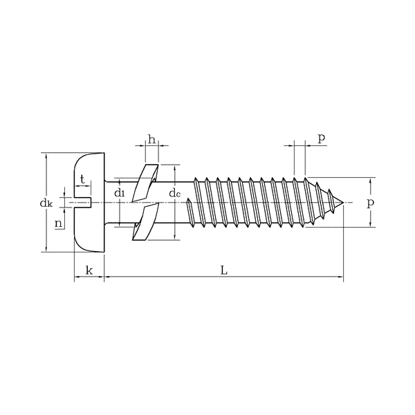 ASME/ANSI B18.13.1M:2011 Metric Pan Head Slotted Spring Washer Assembly