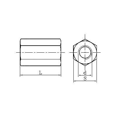 ASME/ANSI B18.2.2 T13 Hex Coupling Nut