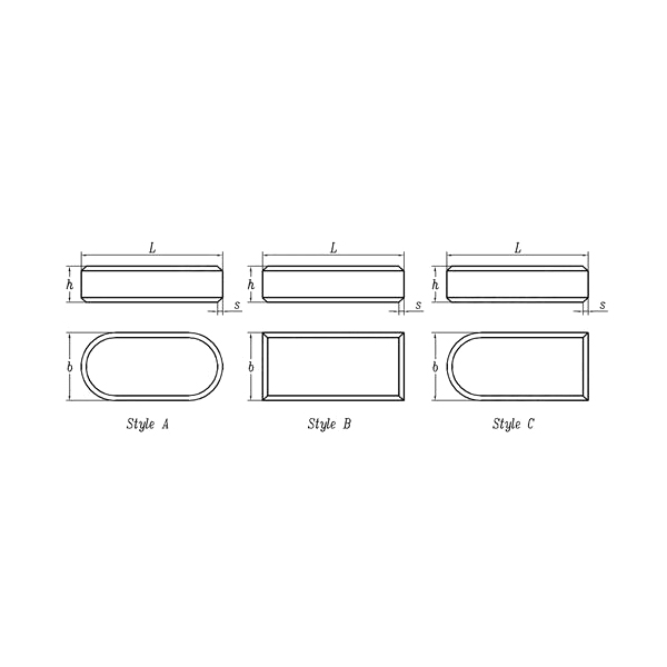 ASME/ANSI B18.25.3M:1998 Metric Parallel Key
