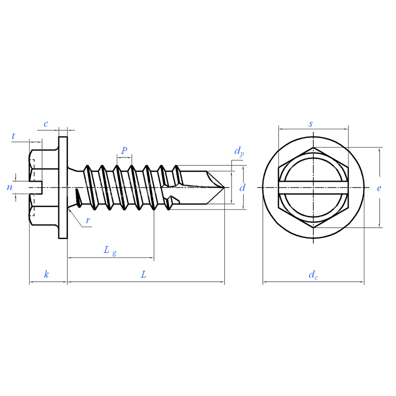 DIN 7504 (L):1995 Slotted Self-Drilling Tapping Screw