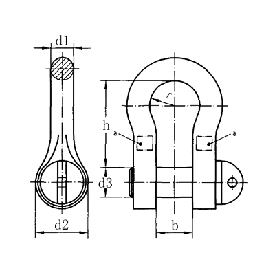 DIN 82103 Welded Dee Shackle