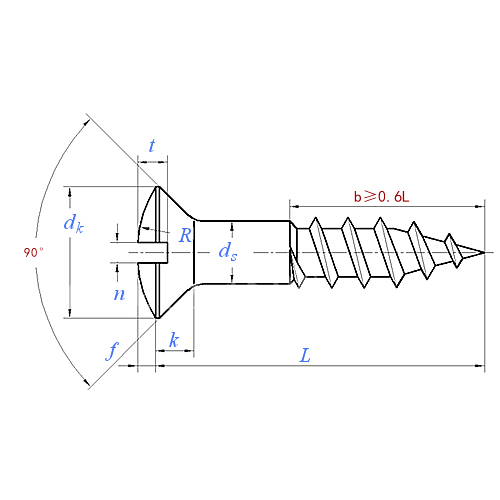 DIN 95:2016 Oval Countersunk Head Slotted Wood Screw